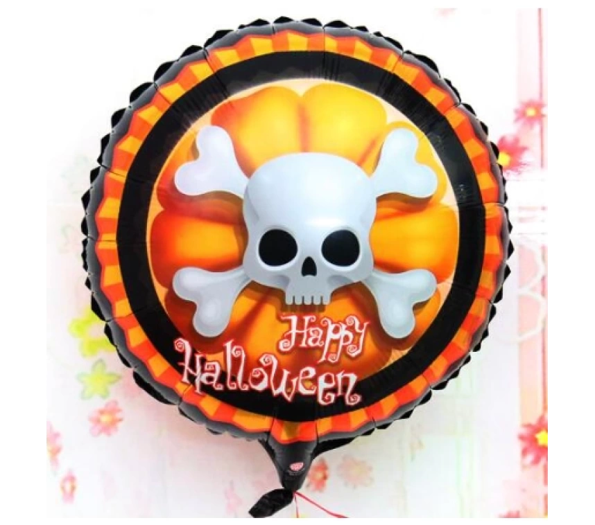 Nessiworld Halloween İskelet Kuru Kafa Folyo Balon 18 inç