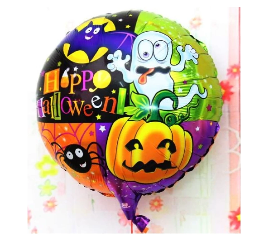 Nessiworld Halloween Örümcekli Kabaklı Folyo Balon 18 inç