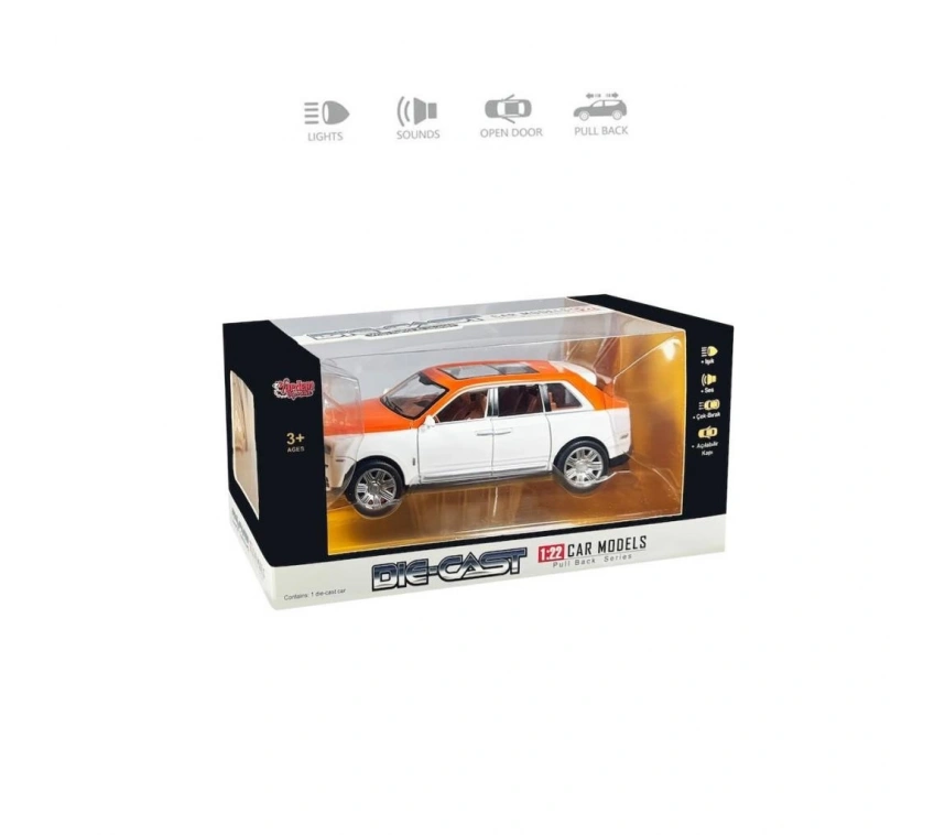 Nessiworld HCL806 Çek Bırak 1:22 Sesli ve Işıklı Metal Araba