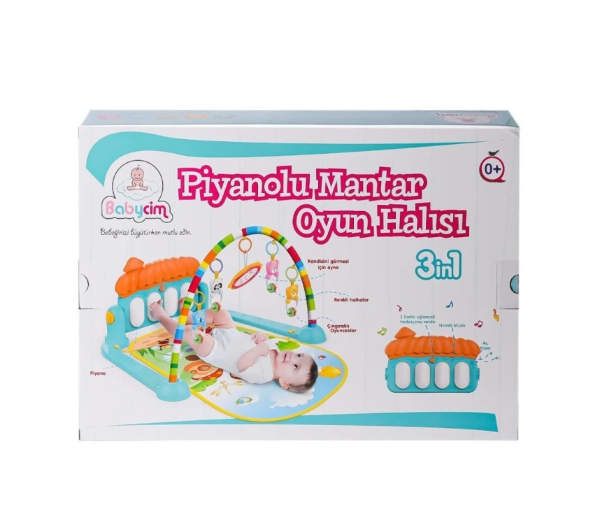 Nessiworld HE0639 Babycim Mantar Pianolu Oyun Halısı -Birliktoys