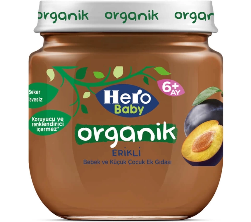Nessiworld Hero Baby Organik Erik Püresi Kavanoz Mama 120 Gr