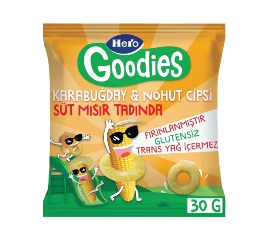 Nessiworld Hero Goodies Süt Mısırlı Sağlıklı Cips 30 Gr