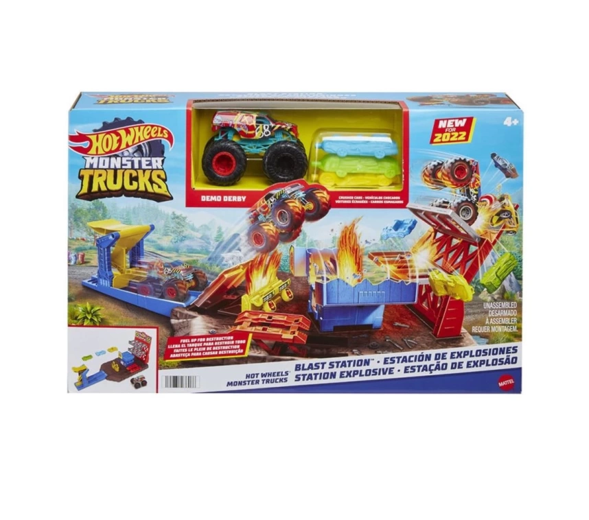 Nessiworld HFB12 Monster Trucks Patlama İstasyonu Oyun Seti , Hot Wheels Monster Trucks