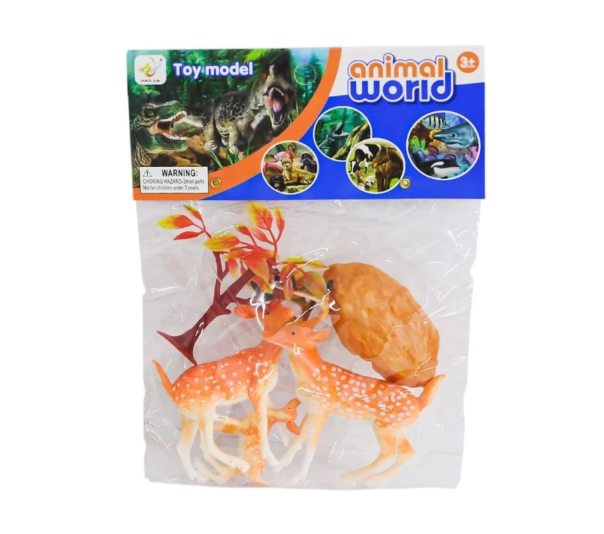 Nessiworld HJ666-6A PVC Panda ve Geyik Ailesi -Birliktoys