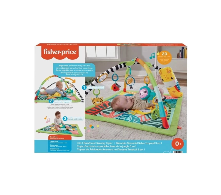 Nessiworld HJW08 Fisher Price 3ü1 Arada Yağmur Ormanı Jimnastik Merkezi