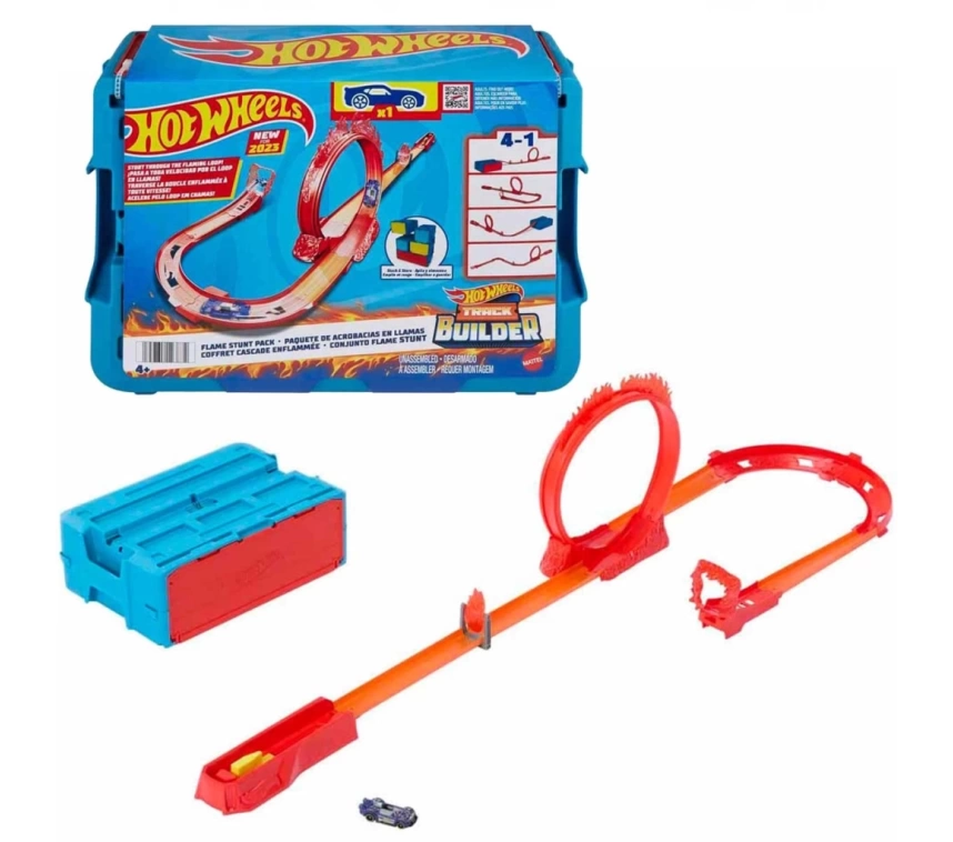 Nessiworld  Hot Wheels Track Builder Alev Temalı Akrobasi Seti HMC04