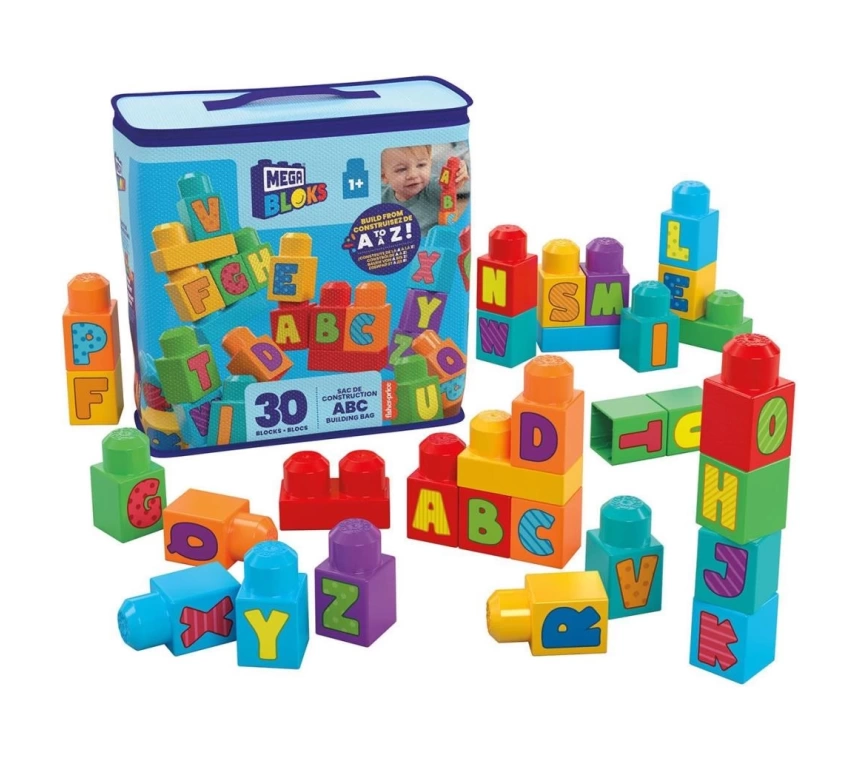 Nessiworld HRR60 Mega Bloks Alfabeli Blok Çantası 30 parça +1 yaş