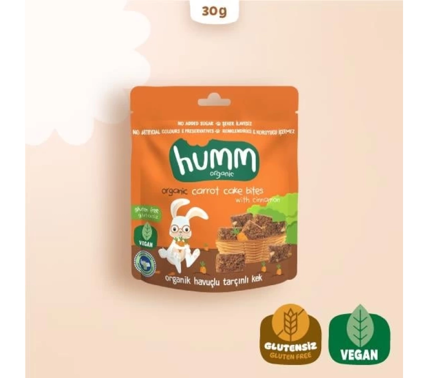 Nessiworld Humm Organik Havuçlu Tarçınlı Vegan Kek 30 Gr