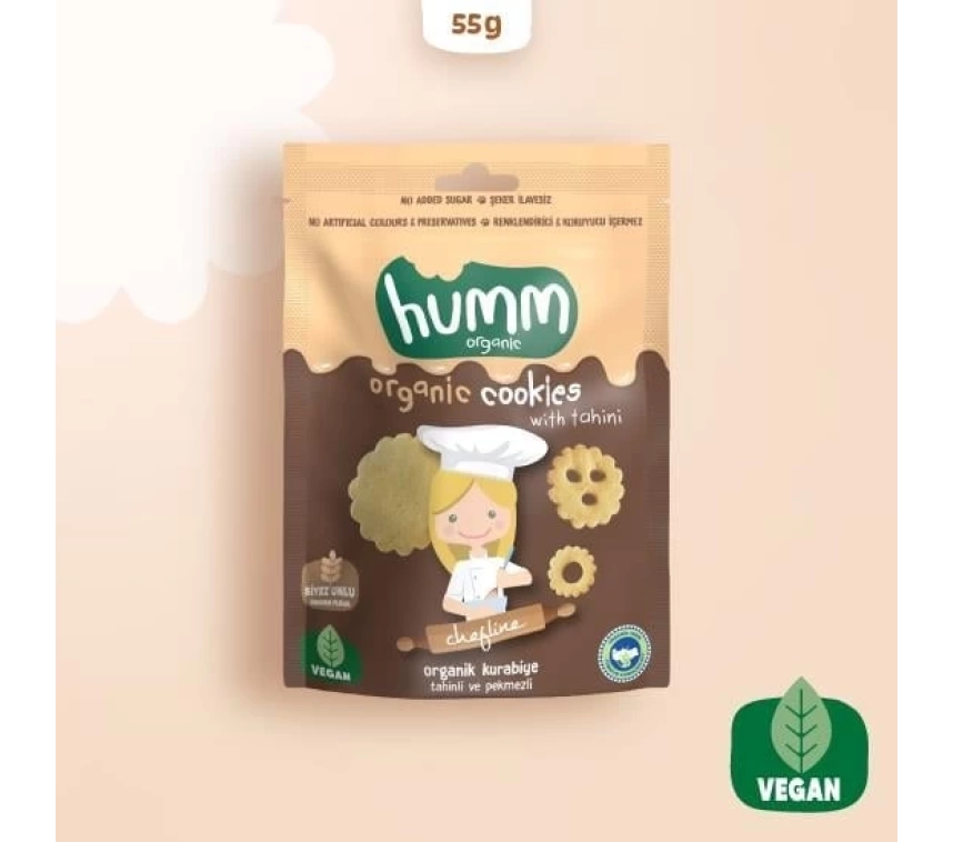 Nessiworld Humm Organik Tahinli ve Pekmezli Vegan Kurabiye 55 Gr