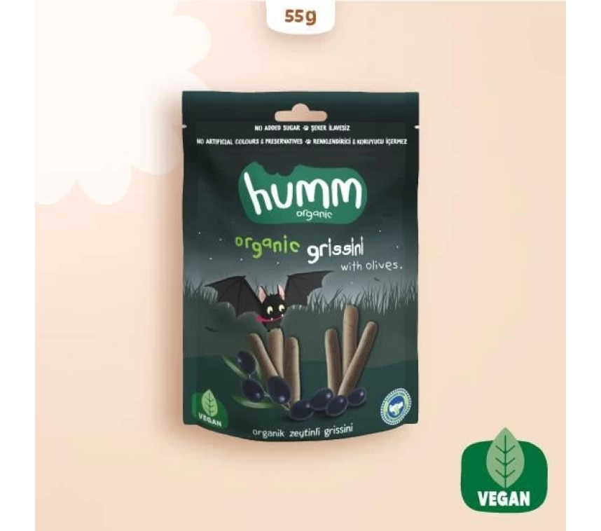 Nessiworld Humm Organik Vegan Zeytinli Grissini 55 Gr