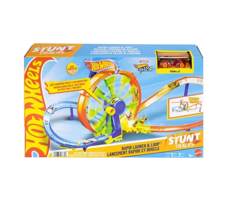 Nessiworld JBX65 Hot Wheels Hızlı Fırlatma ve Döngü Parkuru Oyun Seti