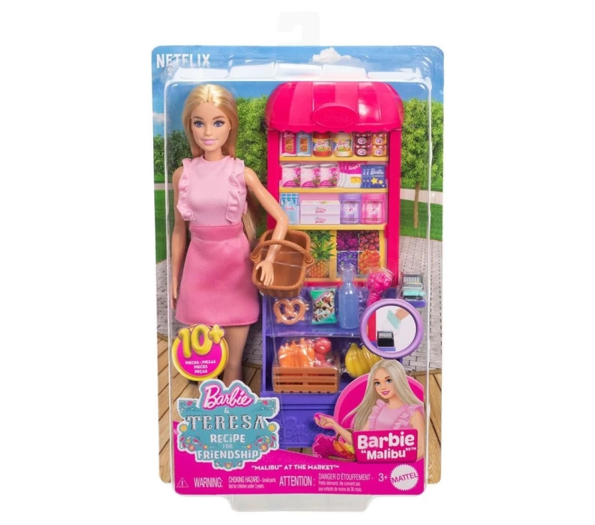 Nessiworld JCT05 Malibu Market Barbie ve Oyun Seti Barbie and Teresa Recipe for Friendship