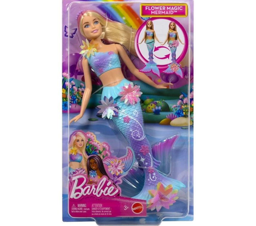 Nessiworld JDM72 Barbie Büyülü Çiçekler Deniz Kızı - Flower Magic Mermaid