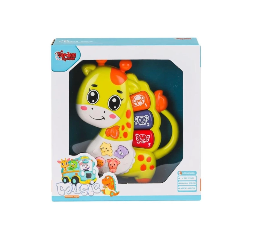 Nessiworld JLG-855-66A Işıklı ve Müzikli Zürafa Bebek Pianosu -Vardem Oyuncak