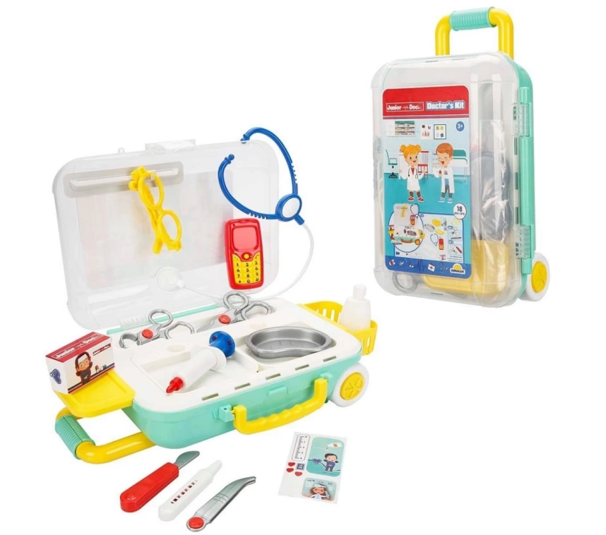 Nessiworld Junior Doc. Çekçekli Bavul Doktor Seti 18 Parça
