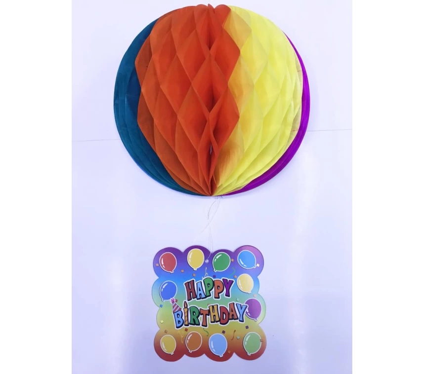 Nessiworld Kağıt Süs Happy Birthday Dekor 55 cm-0748