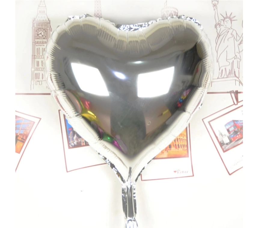 Nessiworld Kalp Uçan Balon Folyo Mor 80 cm 32 inç