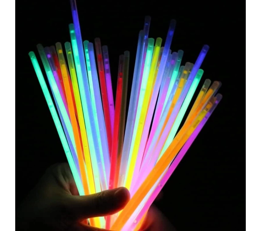 Nessiworld Karanlıkta Yanan Parlayan Fosforlu Glow Stick Çubuk Bileklik 50 Adet