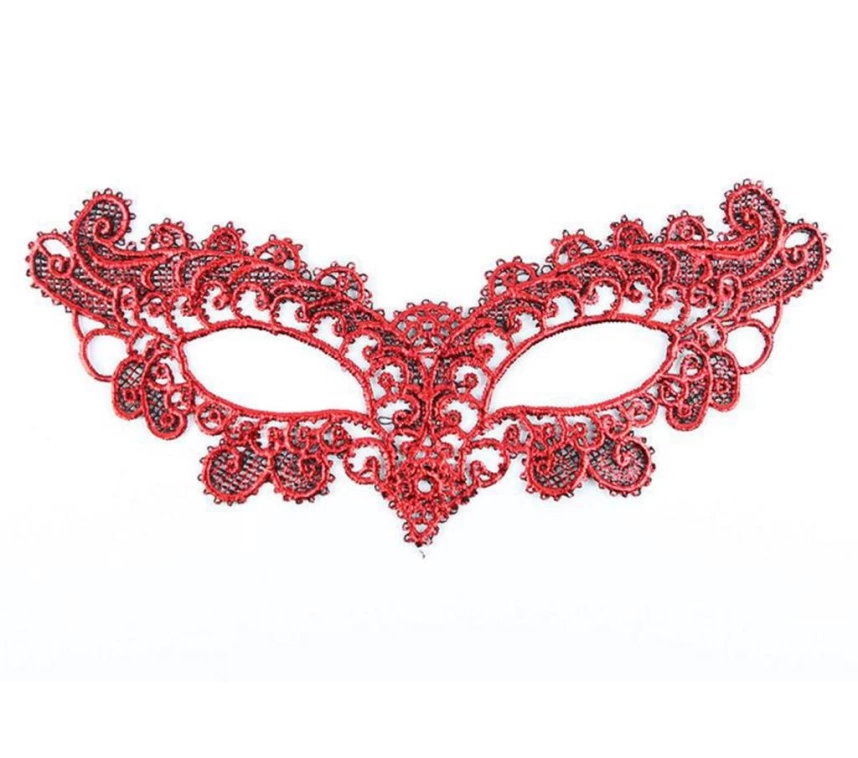 Nessiworld Kırmızı Dantel Masquerade Maskesi 6 No