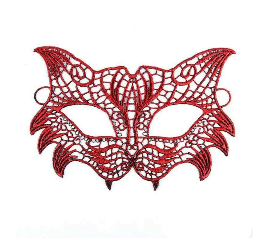 Nessiworld Kırmızı Dantel Masquerade Maskesi 8 No