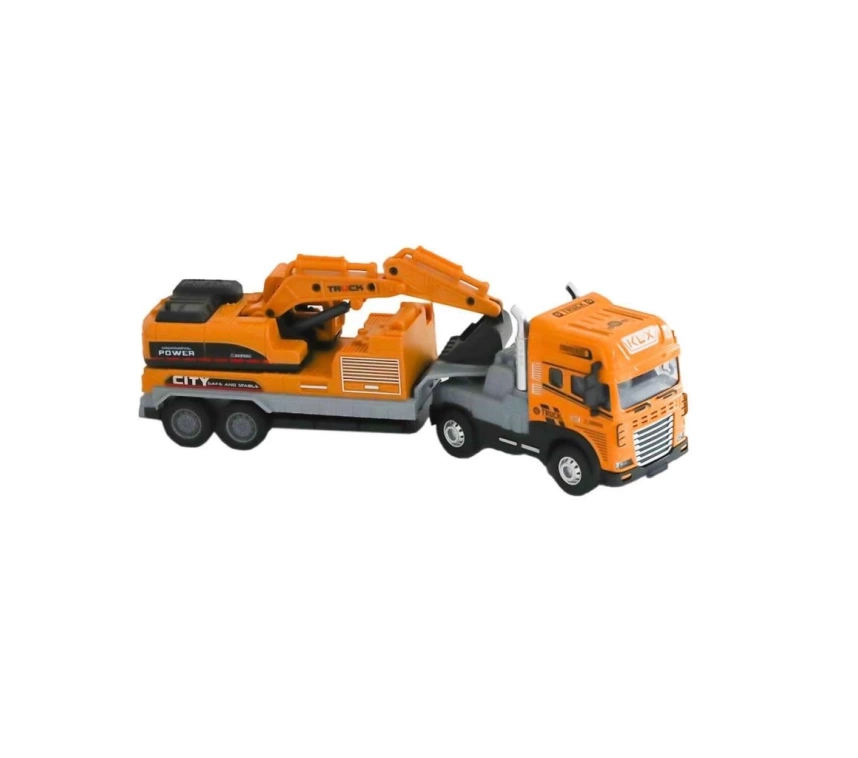 Nessiworld KLX800-248 Sürtmeli Işıklı Müzikli 1:24 Kazıcı Taşıyan Tır -Vardem Oyuncak
