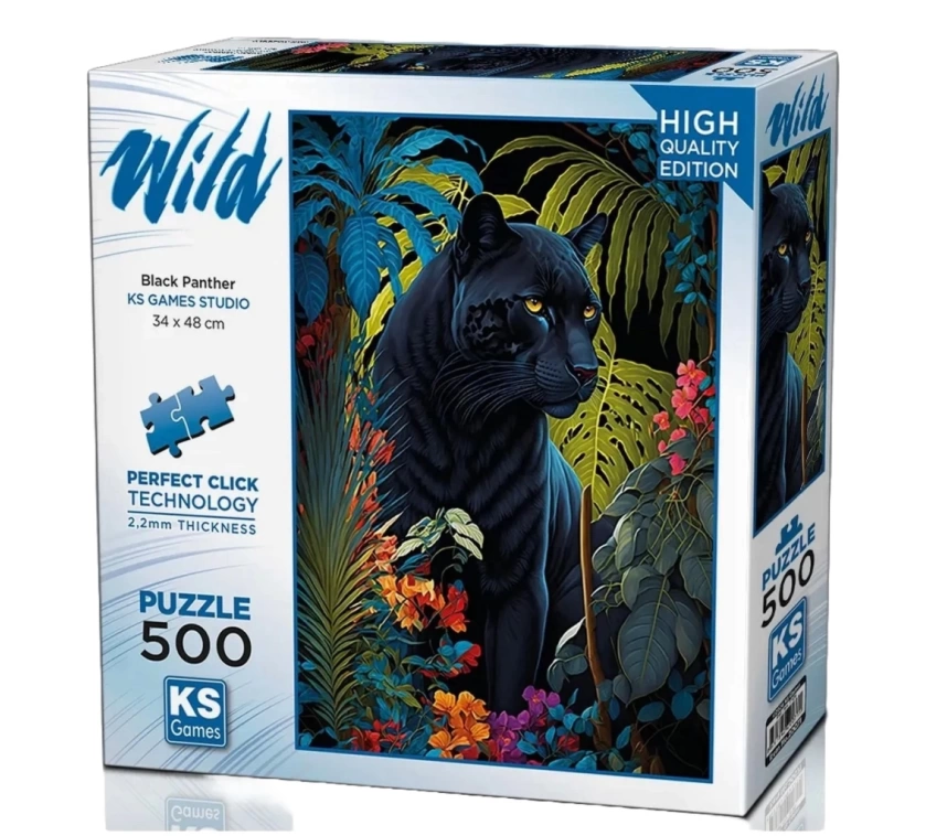 Nessiworld KS Games Black Panther with Puzzle 500 Parça 20071