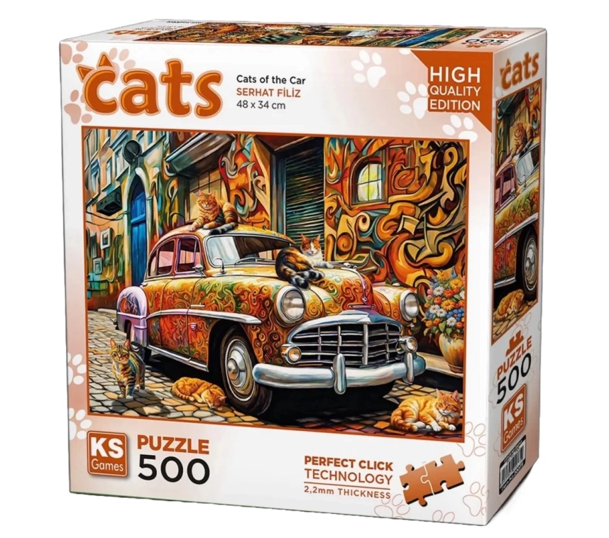Nessiworld KS Games Cats On The Car Puzzle 500 Parça 20073