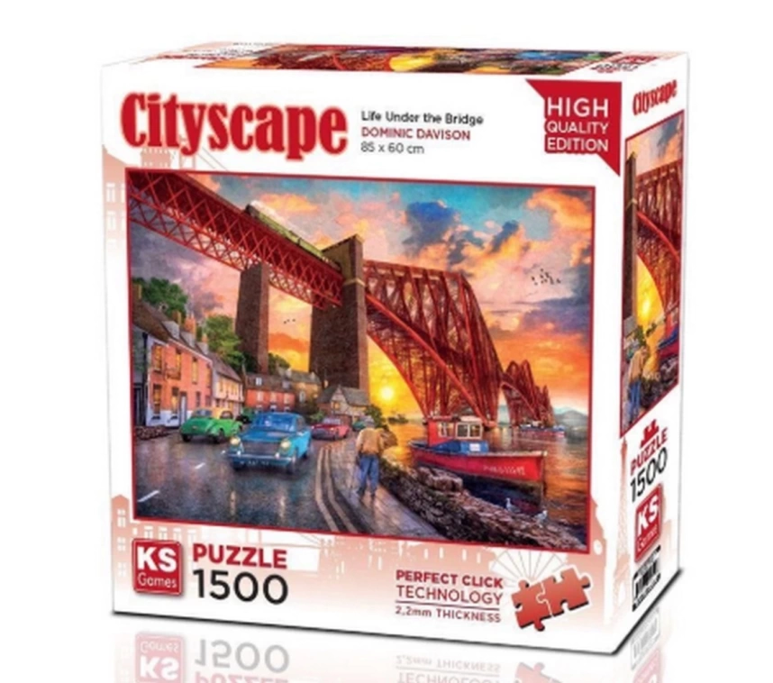 Nessiworld Ks Games Forth Bridge at Sunset Puzzle 1500 Parça 22039