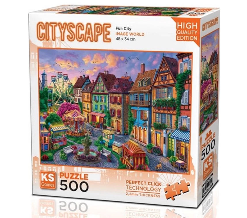 Nessiworld KS Games Fun City Puzzle 500 Parça 20047