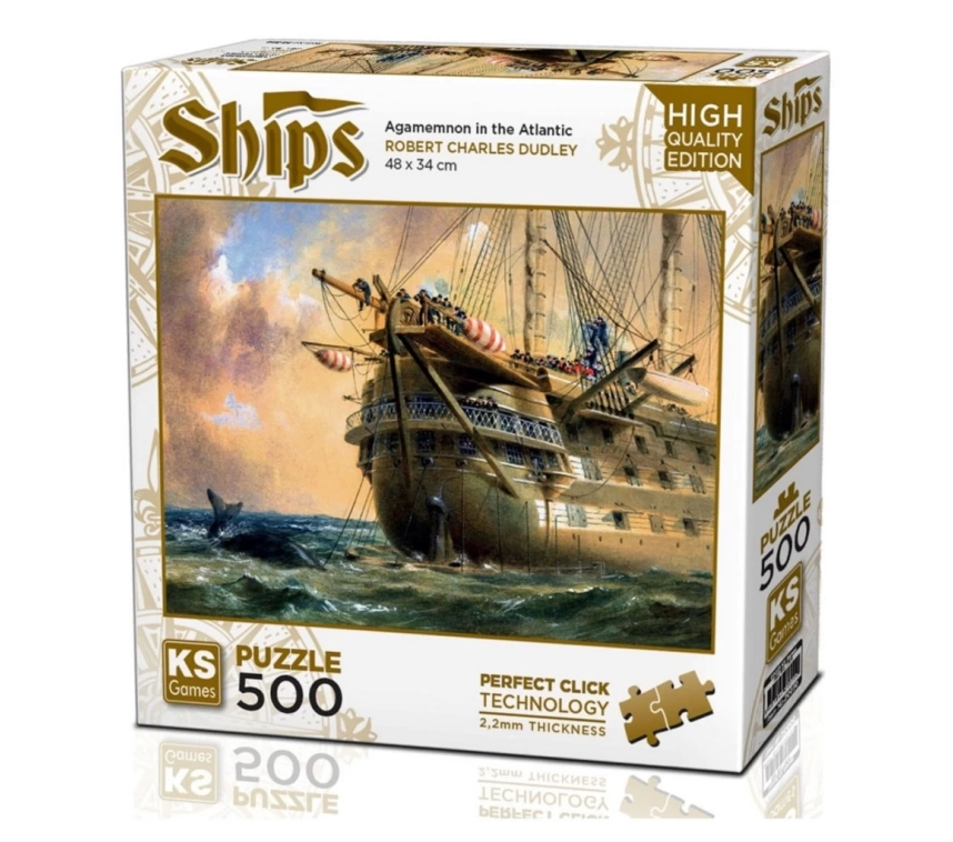 Nessiworld KS Games HMS Agamemnon in Atlantic Puzzle 500 Parça 20050