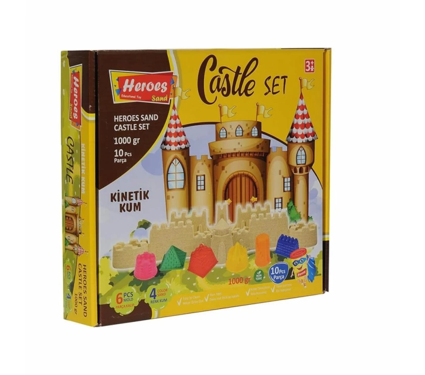 Nessiworld KUM-044 1000 gr Heroes Kinetik Kum Kale Kalıplı  Set - Eren Oyuncak