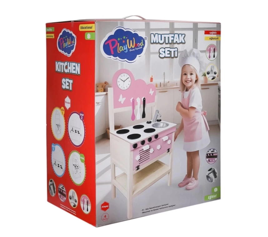 Nessiworld Kutuda Ahşap Mutfak Seti