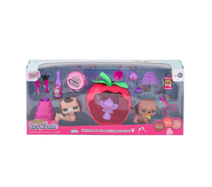 Nessiworld KZL-CL2104 1-2  Elmalı Pet Star Pasta Aksesuarlı -Kızılkaya Oyuncak