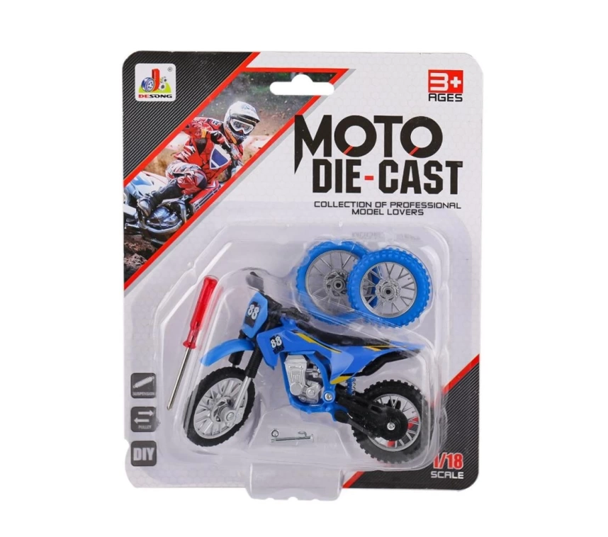 Nessiworld KZL-DS927 Motorsiklet DIY Tornavidalı 1:18 -Kızılkaya Oyuncak