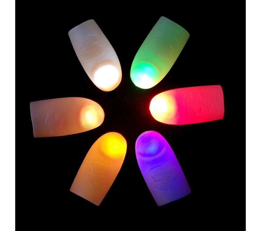 Nessiworld Led Işıklı Renkli Sihirli Parmak Işıklı Parmak Şaka Parmak 1 Adet