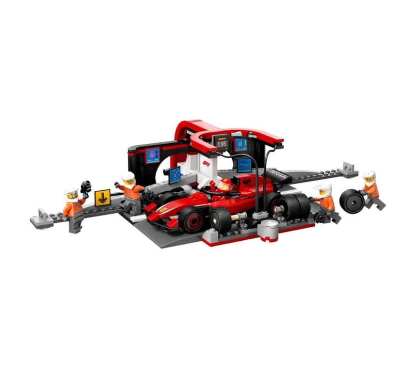 Nessiworld LEGO City Ferrari Arabalı F1 Pit Stop ve Pit Ekibi 60443