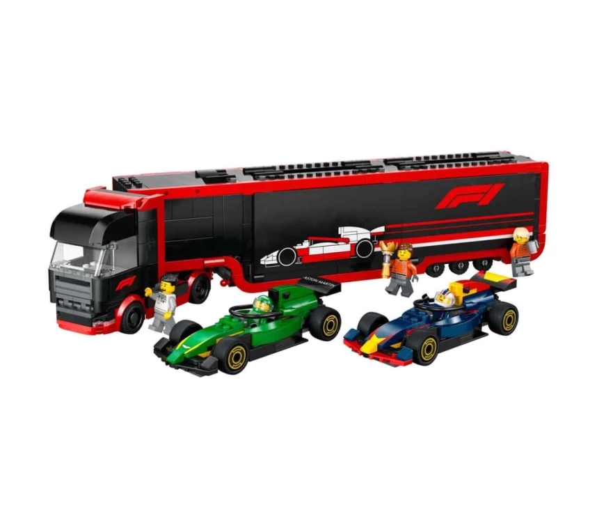 Nessiworld LEGO City RB20 ve AMR24 F1 Arabalı F1 Kamyonu 60445
