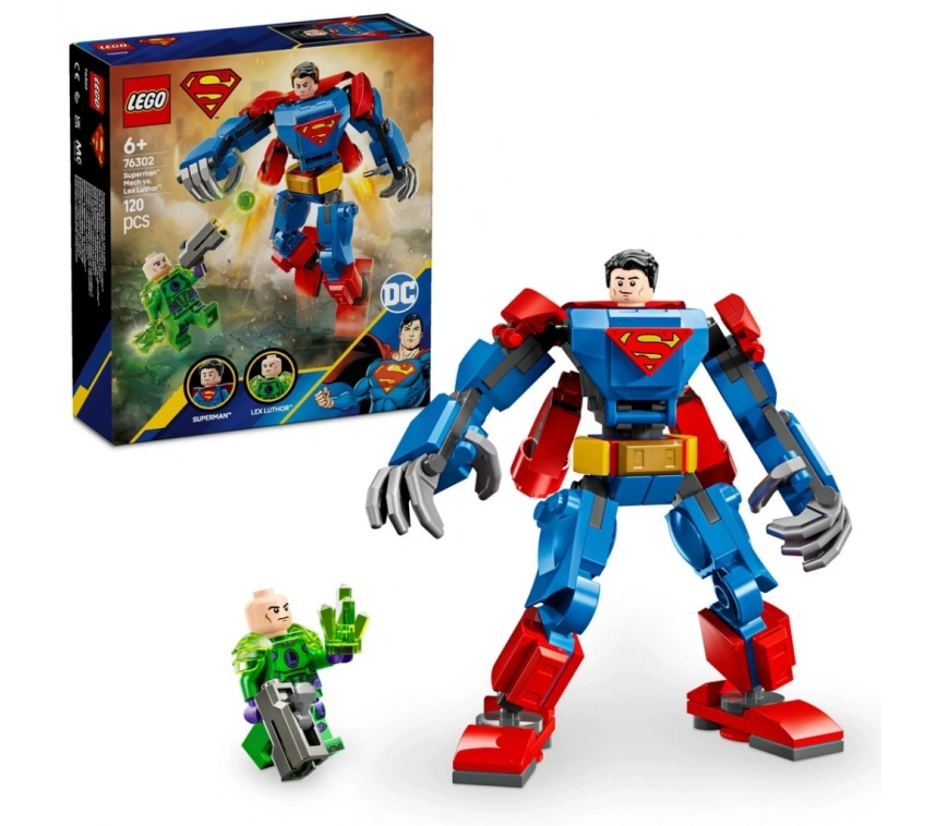 DC Superman Robotu, Lex Luthor’a Karşı Süper Kahraman Oyuncak Figürü 76302