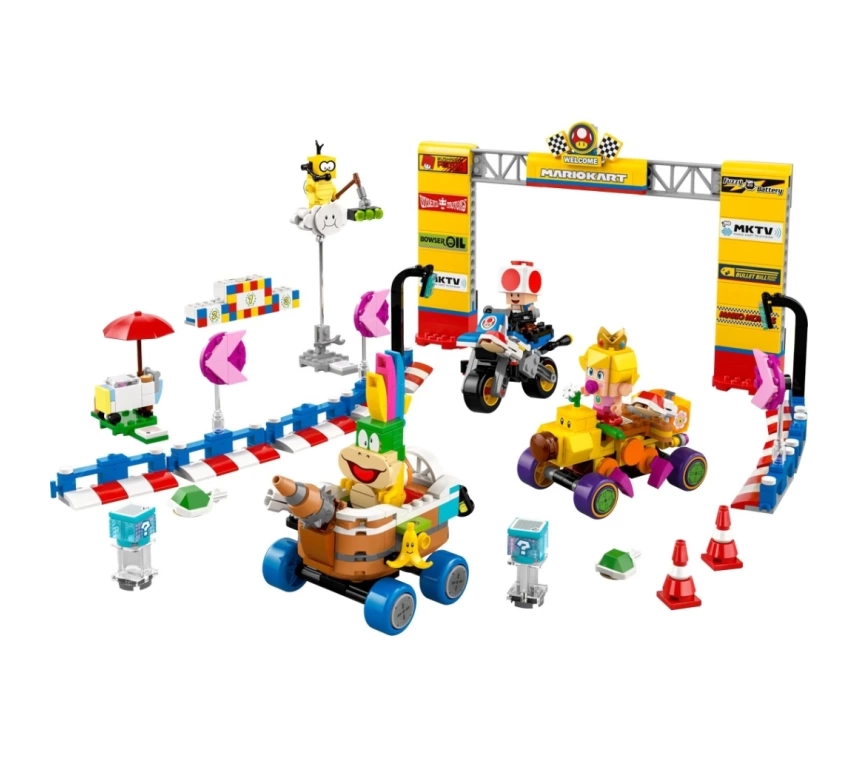 Nessiworld LEGO Super Mario: Mario Kart Baby Peach ve Grand Prix Seti Yarış Oyuncağı 72036