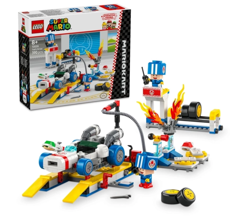 Nessiworld LEGO Super Mario: Mario Kart Toad’un Garajı, Nintendo Karakter Hediyesi 72035