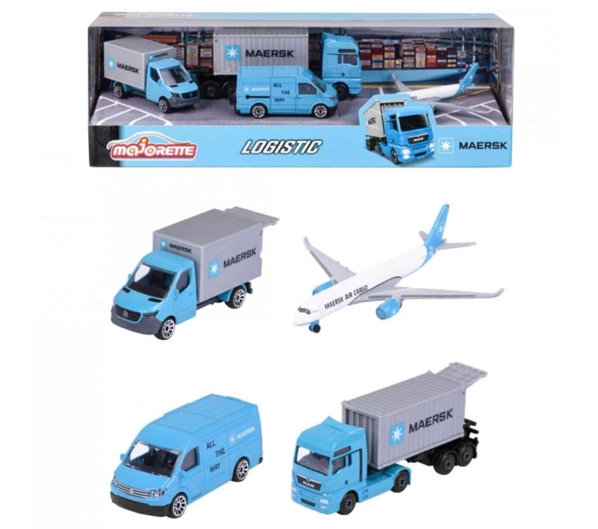Nessiworld Majorette Maersk Temalı Lojistik 4lü Koleksiyon Paketi