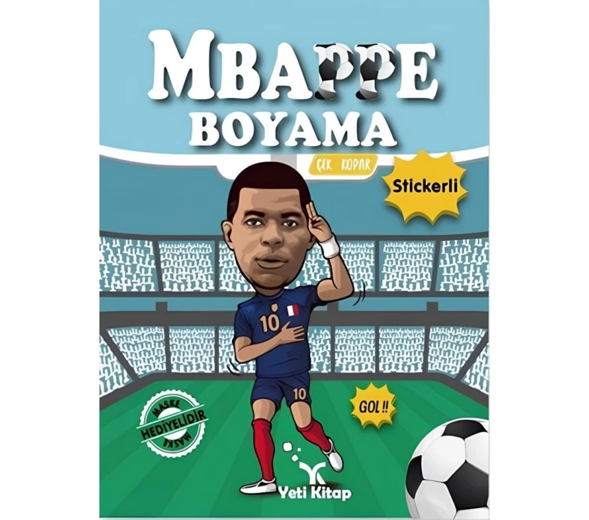 Nessiworld MBappe Çıkartmalı Maskeli Boyama Kitabı
