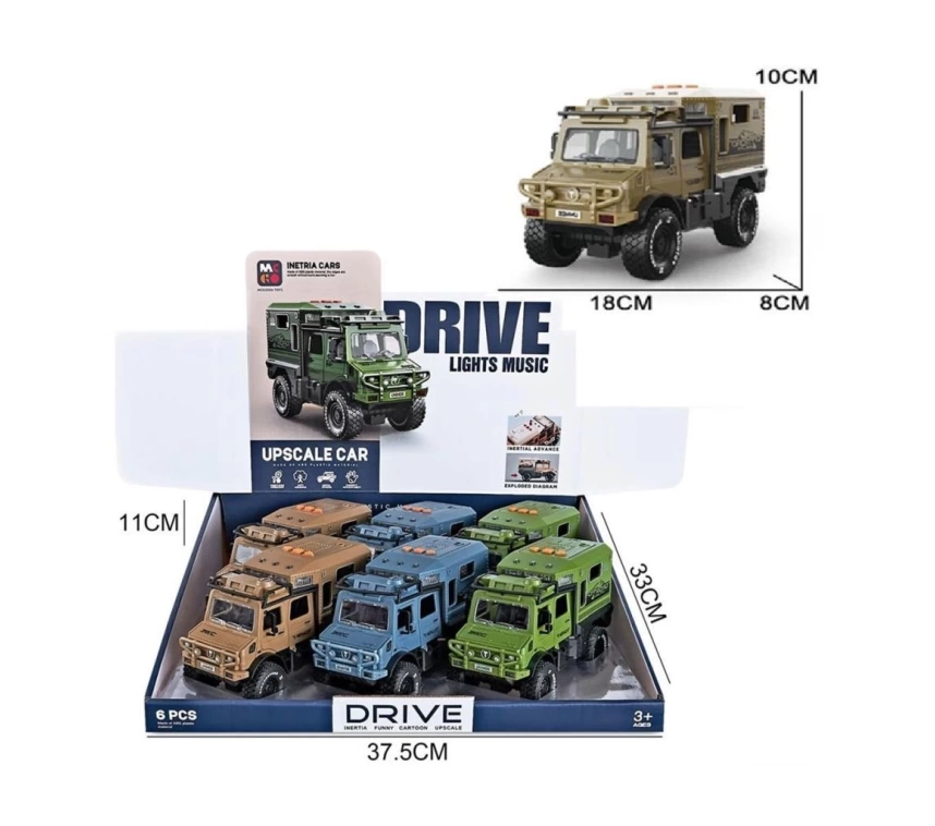 Nessiworld MG-D700-02 Sürtmeli Işıklı Müzikli Lüks Off-Road Karavan -Vardem Oyuncak