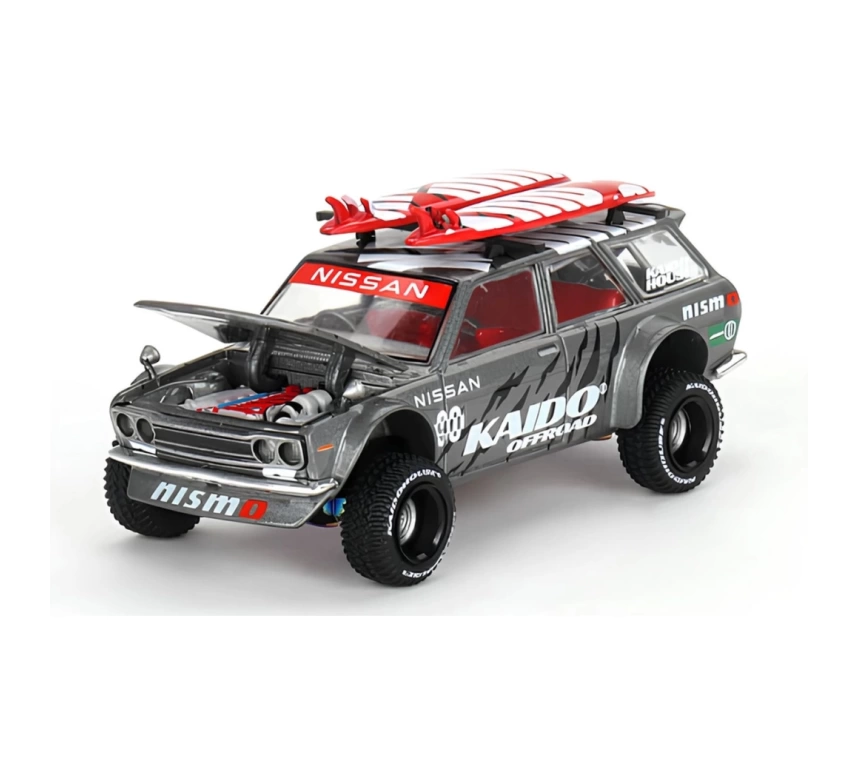 Nessiworld Mini GT 1/64 Datsun KAIDO 510 Wagon 4x4 Kaido Offroad V1