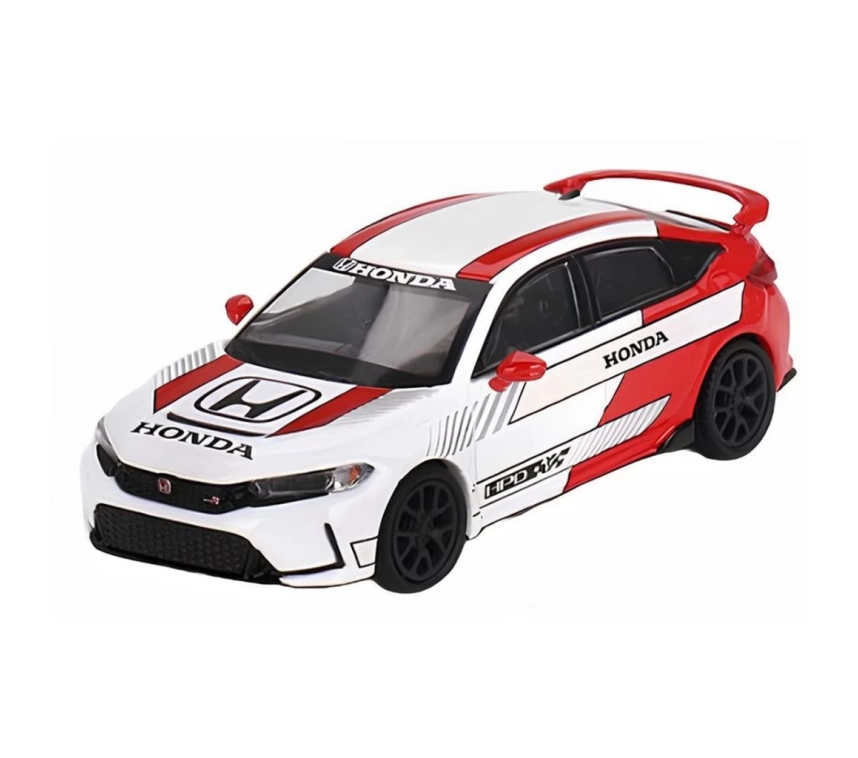 Nessiworld Mini Gt 1/64 Honda Civic Type R #2 2023 Pace Car White