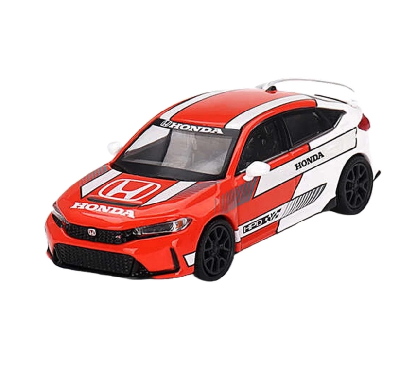 Nessiworld Mini Gt 1/64 Honda Civic TYPE R 2023 Pace Car Red