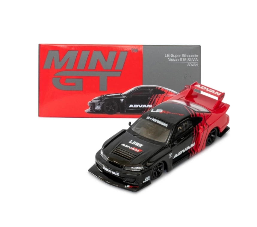 Nessiworld Mini Gt 1/64 LB-Super Silhoutte Nissan S15 Silva ADVAN