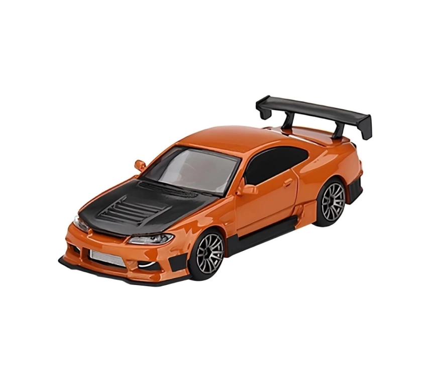 Nessiworld Mini Gt 1:64 Nissan Silvia S15 D-Max Metallic Orange