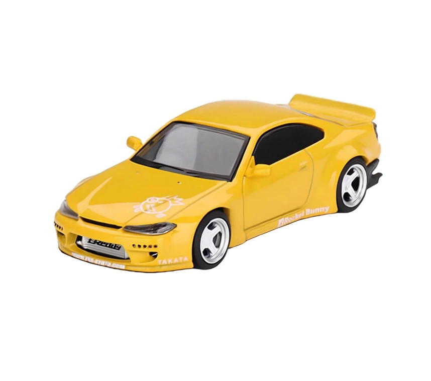 Nessiworld Mini GT 1/64 Nissan Silvia (S15) Rocket Bunny Bronze Yellow MGT00643