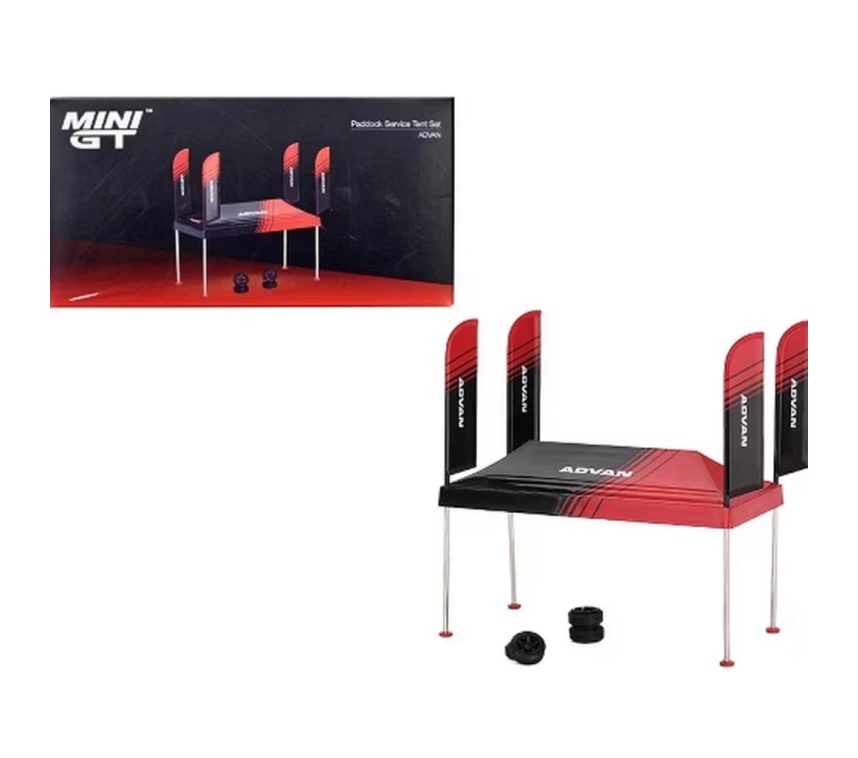 NessiWorld Mini Gt 1/64 Paddock Service Tent Set ADVAN